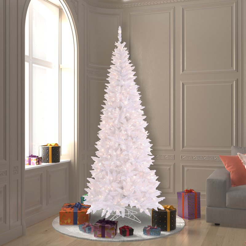 Millwood Pines White Fir Artificial Christmas Tree with Clear/White